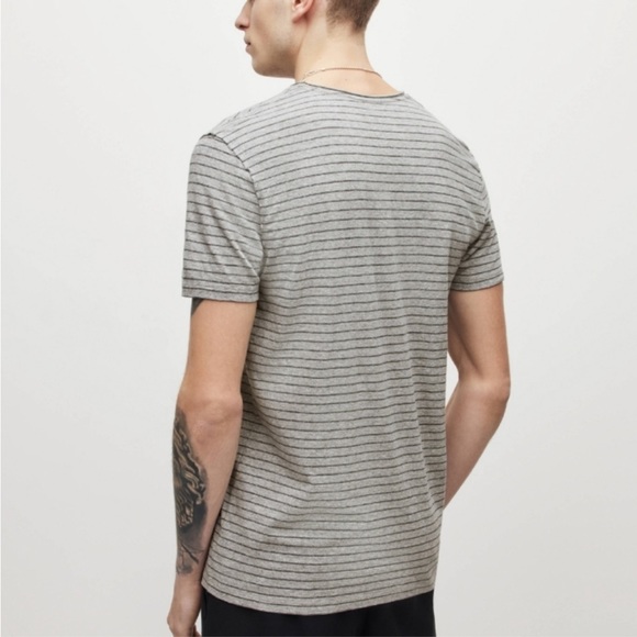 NWT All Saints Windle SS Crew Chalk/Mirage Blue Size Small - Picture 3 of 7